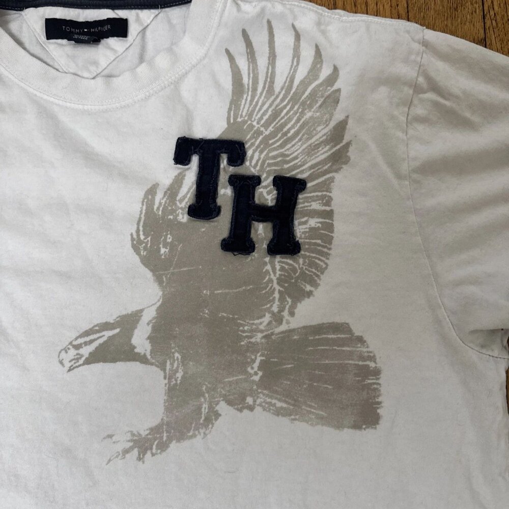 Tommy Hilfiger vintage eagle raised letter shirt -  Large